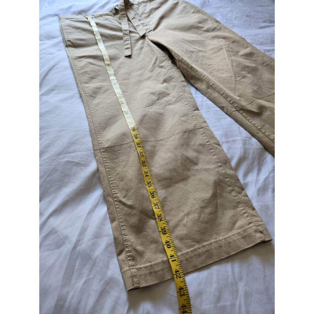 Zara Washed Twill Pants Light Whiskey Old Money Coastal Oversized Quiet Luxury - Picture 9 of 10